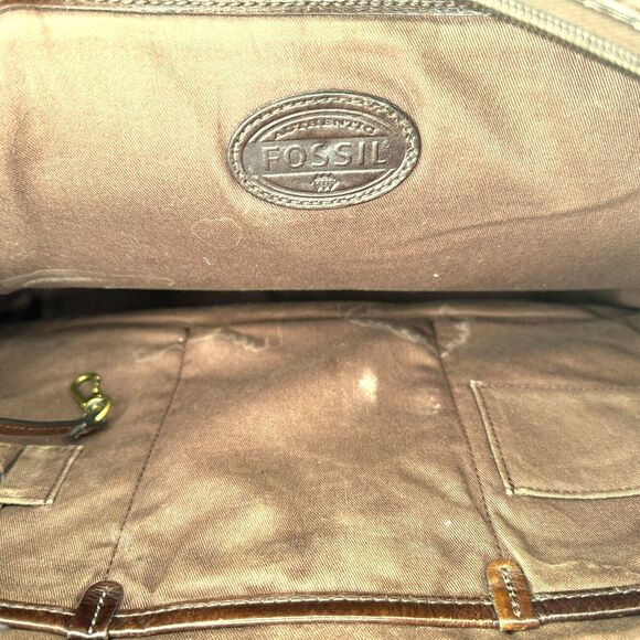 Fossil Transit Leather Brief Shoulder Bag Limited Edition Laptop Bag - Picture 6 of 8